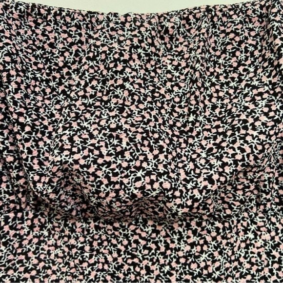 H&m dress liberty floral pink white black lightweight open to the leg summer XL - Picture 4 of 14